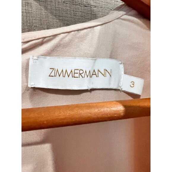 New ZIMMERMANN Fluted floral-print plissé-organza mini dress Size 3/ US 10 - Picture 4 of 14